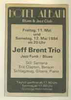 The Jeff Brent Trio May 1984 Hotel Albani Winterthur Switzerland